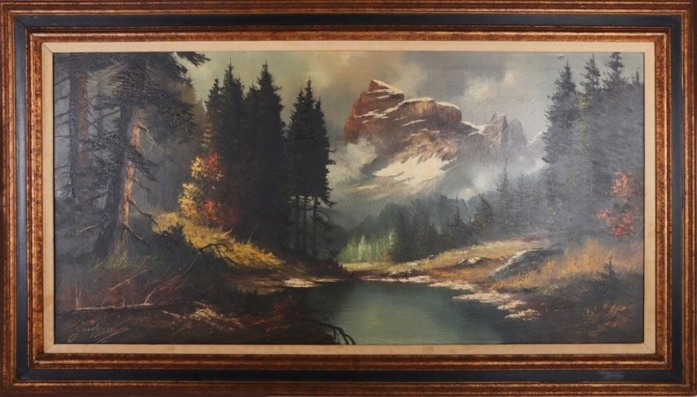 Lot 180272: ORIGINAL SIGNED JACOB RIDDA ACRYLIC PAINTING