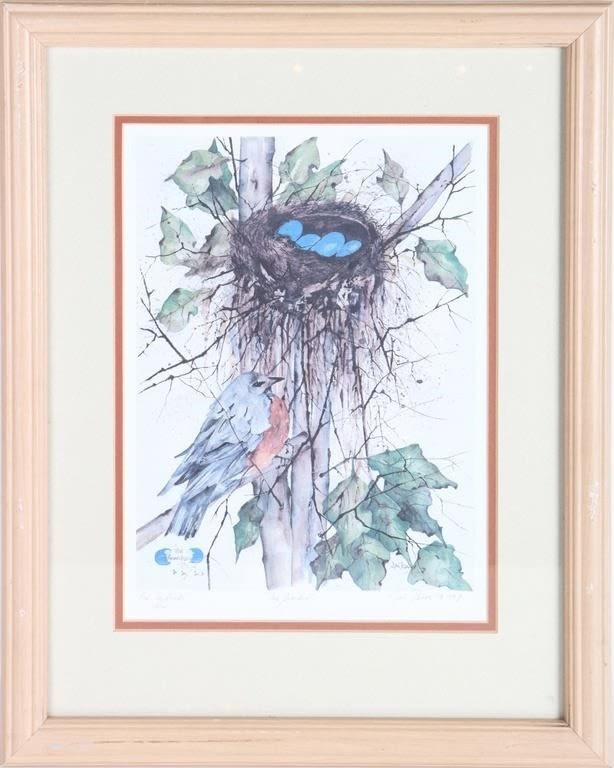 Lot 180275: JAN DANOV SIGNED "FOR THE BIRDS" PRINT 18/20