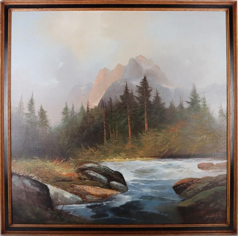 Lot 180278: JOSEF KUGLER SIGNED ORIGINAL OIL LANDSCAPE