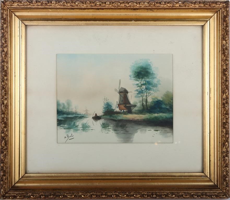 Lot 180279: JURRIEN MARINUS BEEK ORIGINAL WATERCOLOR PAINTING