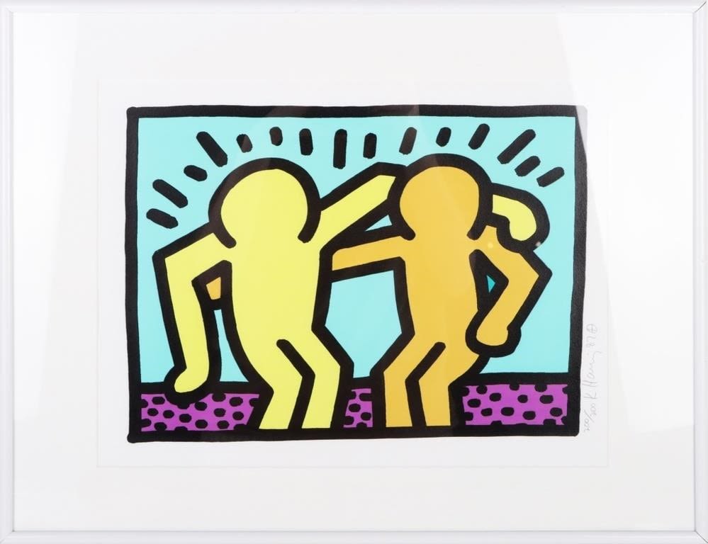 Lot 180280: KEITH HARING SIGNED "BEST BUDDIES" SCREEN PRINT