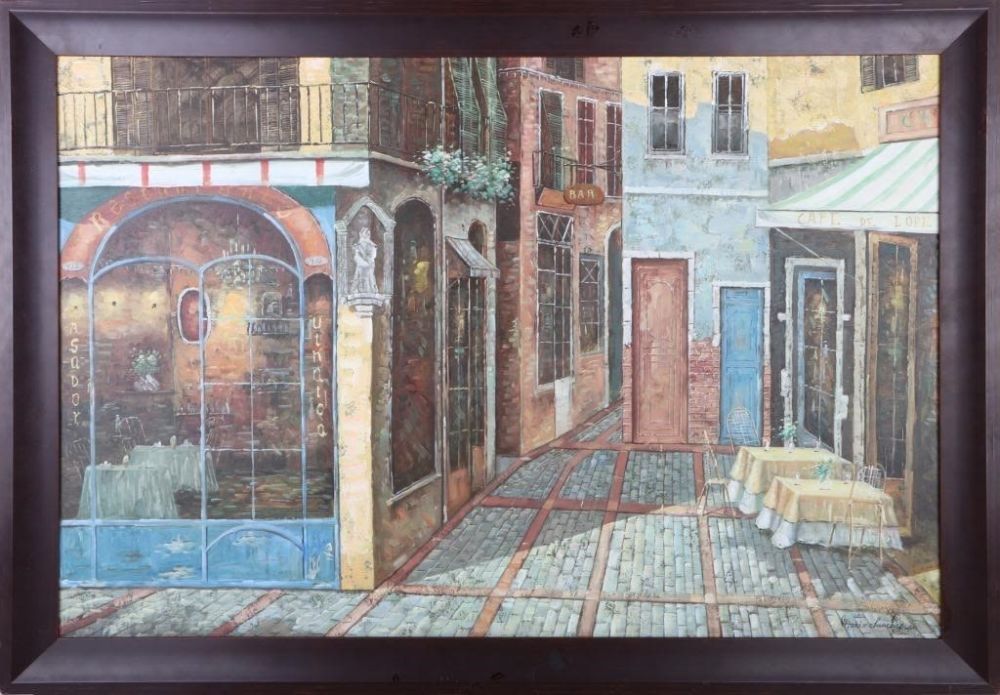 Lot 180288: MARIO SANCHEZ ORIGINAL ACRYLIC PAINTING - AFTER