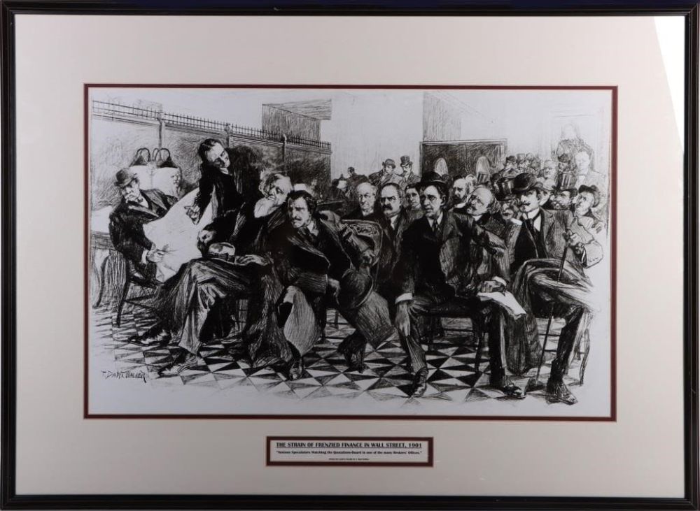 Lot 180304: T. DART WALKER FRANCE IN WALL STREET PRINT