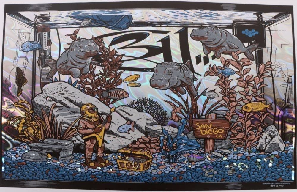 Lot 180318a: STATE OF SHOCK SIGNED 311 HOLO POSTER 22/25