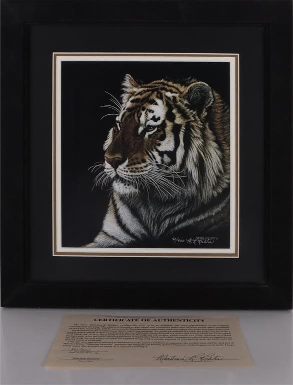 Lot 180340: MARTIENA R. RICHTER SIGNED & NUMBERED TIGER PRINT