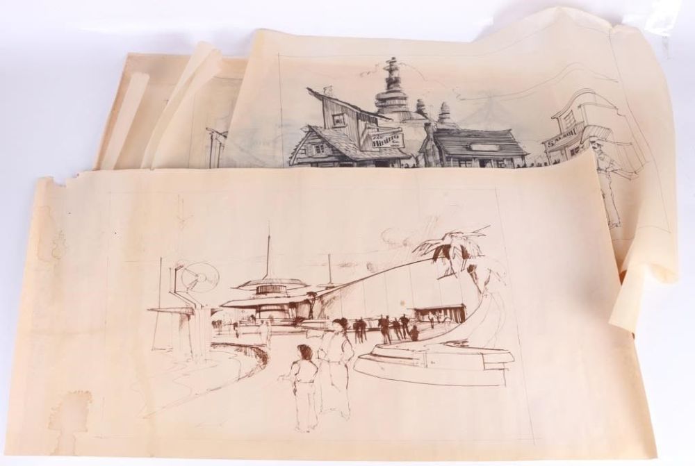 Lot 180351: ORIGINAL TAITUNG THEME PARK SKETCHES & PLANS