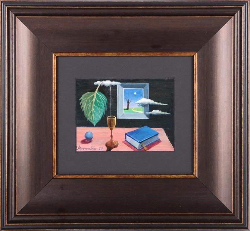 Lot 180060a: GERTRUDE ABERCROMBIE SURREAL OIL PAINTING (AFTER)