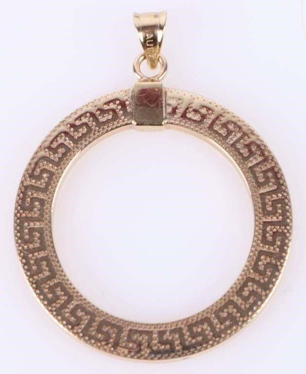 Lot 183160: 10K YELLOW GOLD CIRCLE LADIES PENDANT