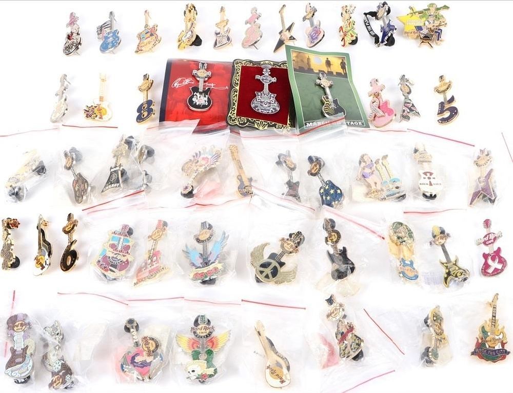 Lot 183174: HARD ROCK CAFE ASSORTED COLLECTIBLE GUITAR PINS