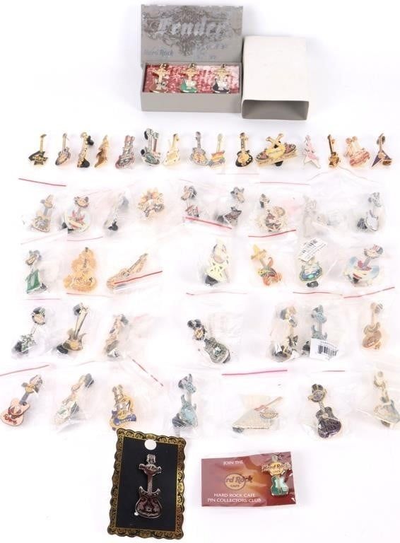 Lot 183175: HARD ROCK CAFE ASSORTED COLLECTIBLE GUITAR PINS