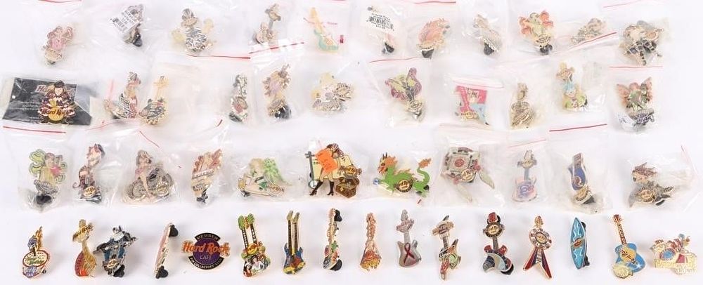 Lot 183177: HARD ROCK CAFE ASSORTED GUITAR & LADY PINS