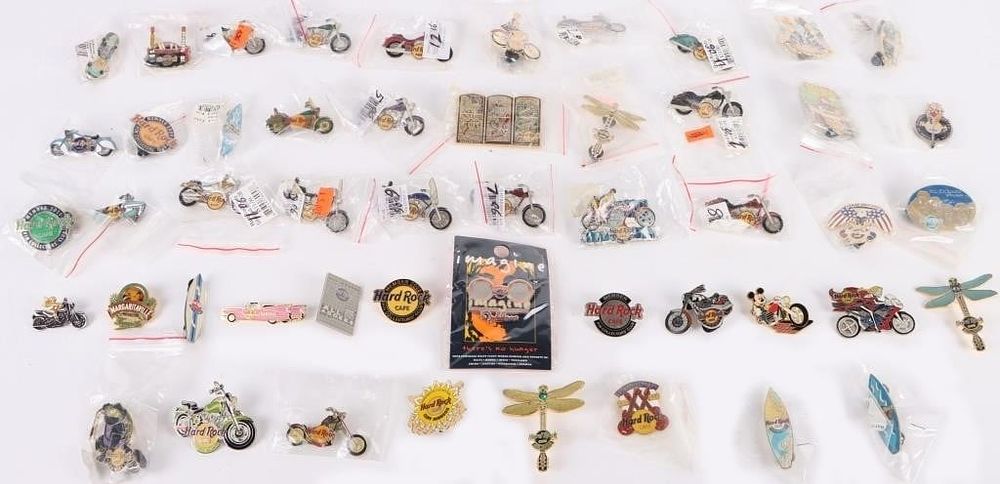Lot 183178: HARD ROCK CAFE ASSORTED COLLECTIBLE BIKER PINS