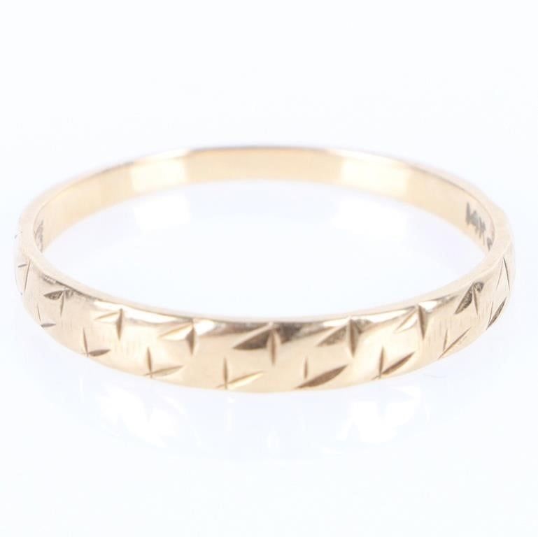 Lot 183186: 14K YELLOW GOLD LADIES PATTERNED RING