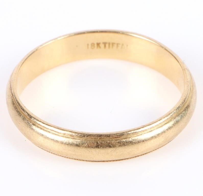Lot 183187: TIFFANY & CO. 18K YELLOW GOLD UNISEX BAND RING