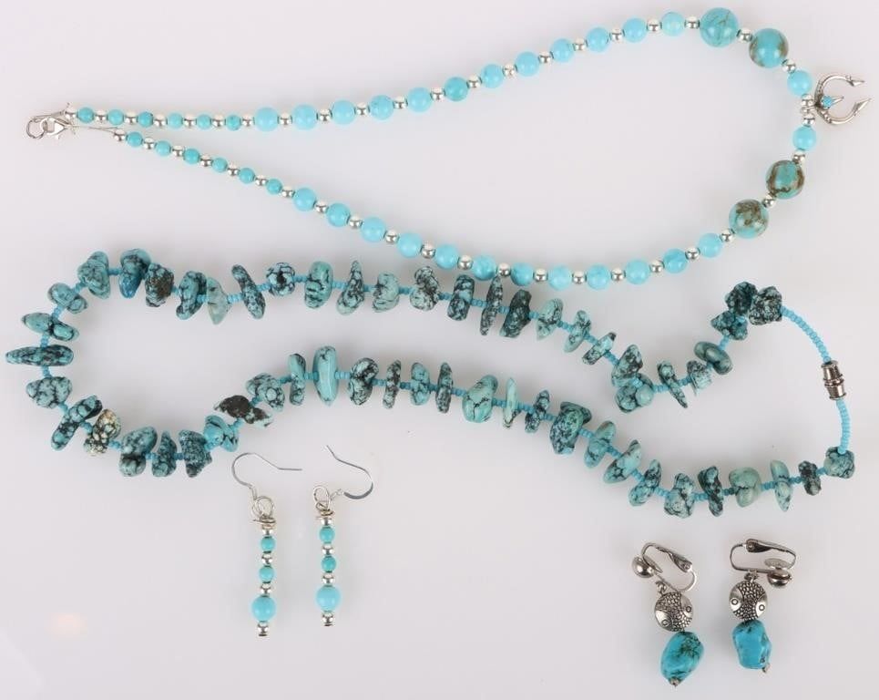 Lot 183191: TURQUOISE SOUTHWEST-STYLE LADIES JEWELRY
