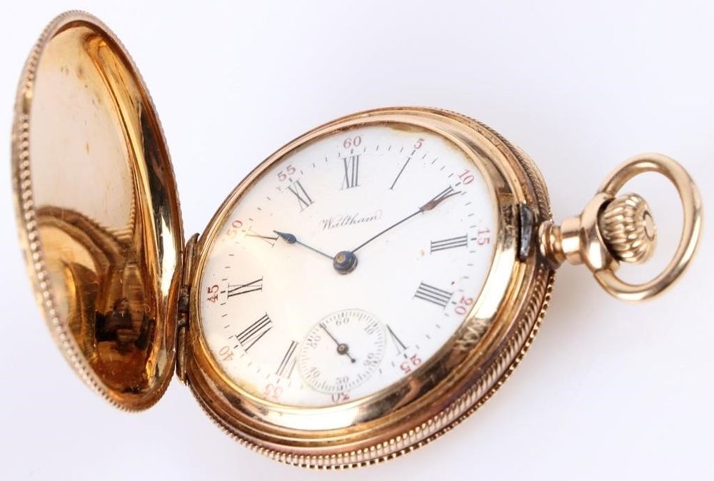 Lot 183204: 14K YELLOW GOLD WALTHAM POCKET VINTAGE WATCH