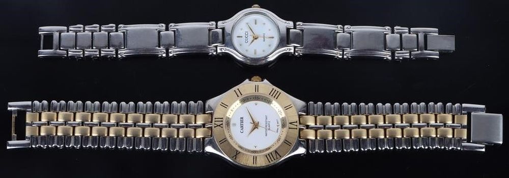Lot 183211: REPLICA MEN'S CARTIER & LADIES GUCCI WRISTWACHES