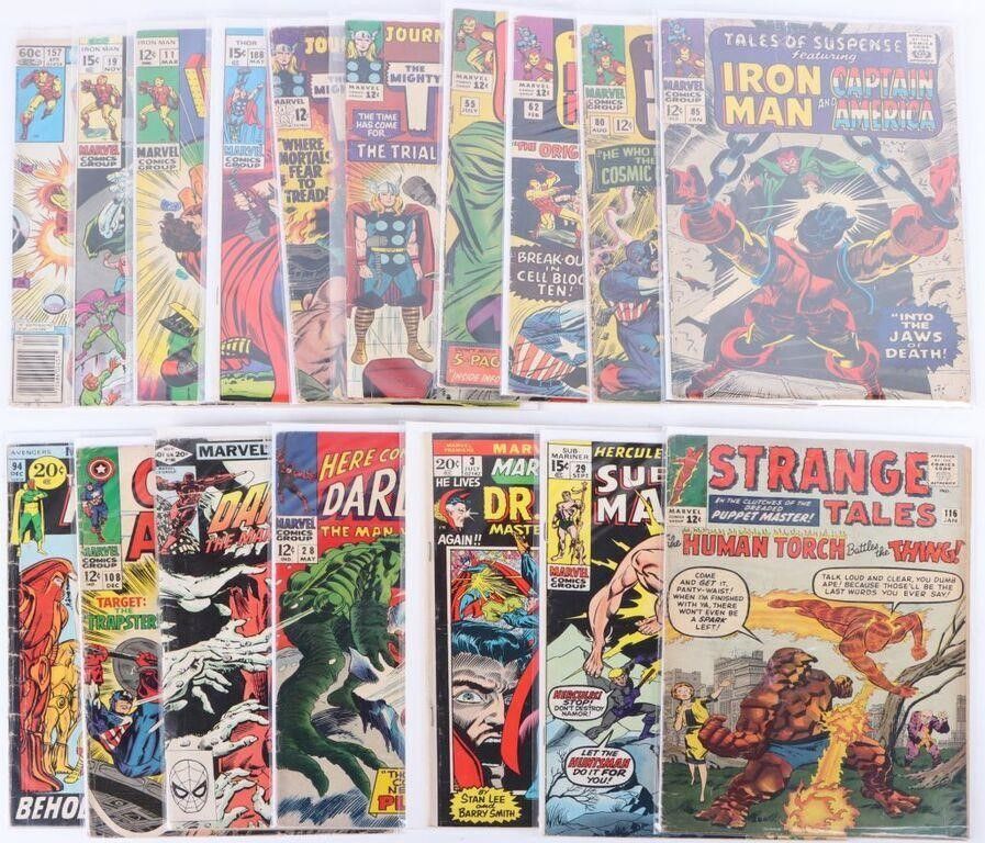 Lot 183253: VINTAGE MARVEL SUPER HERO COMICS - LOT OF  17
