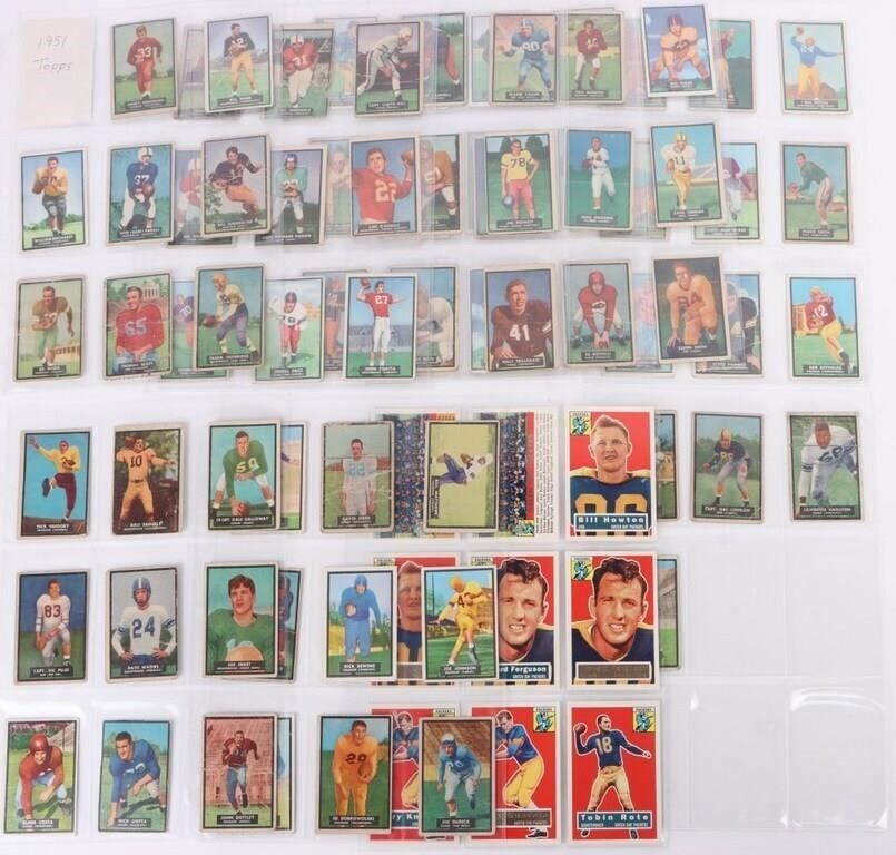 Lot 183269: 1951 TOPPS MAGIC FOOTBALL COMPLETE SET (#1-75)