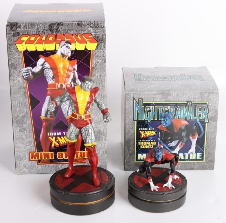 Lot 183279: BOWEN DESIGNS NIGHTCRAWLER & COLOSSUS MINI STATUES