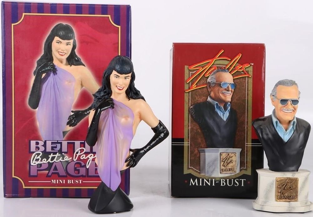 Lot 183280: STAN LEE & BETTY PAGE MINI-BUST BOWMAN & DARKHORSE