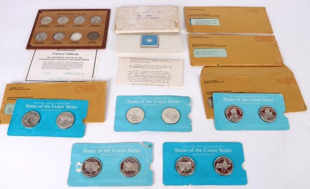 Lot 183358: THE FRANKLIN MINT STERLING COLLECTORS COINS