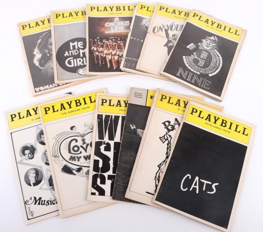 Lot 183372: VINTAGE BROADWAY THEATRE PLAYBILLS - LOT OF 12