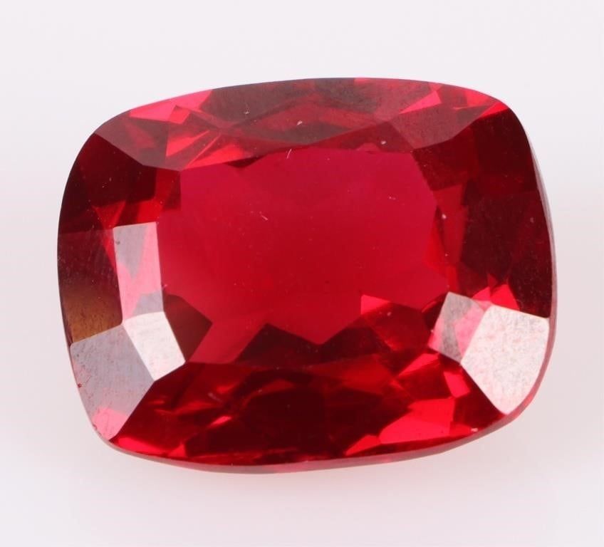 Lot 185176: 43.80 CT LARGE RECTANGLE CUT LOOSE RUBY