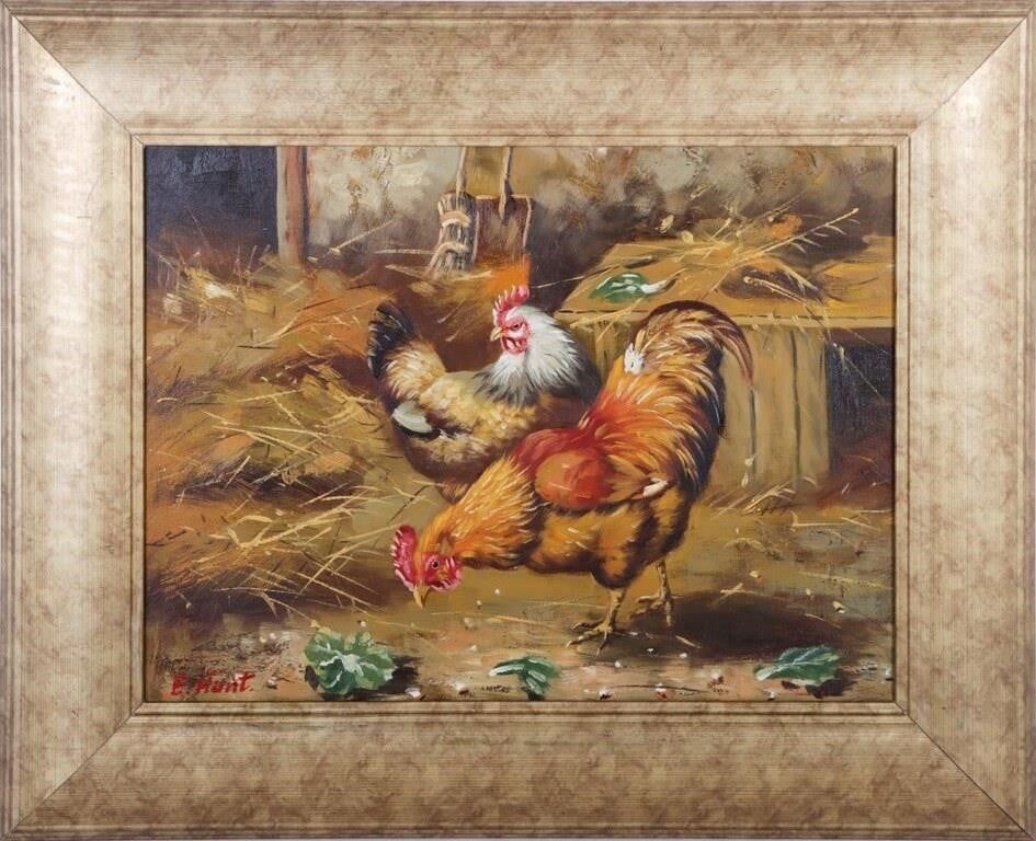Lot 185226: EDGAR HUNT OIL LIVESTOCK PAINTING IN THE MANNER OF