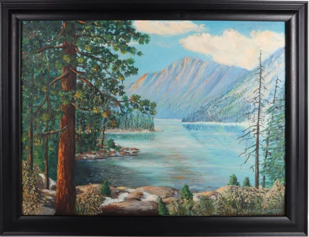 Lot 185227: EMILE GRUPPE ORIGINAL LANDSCAPE PAINTING AFTER