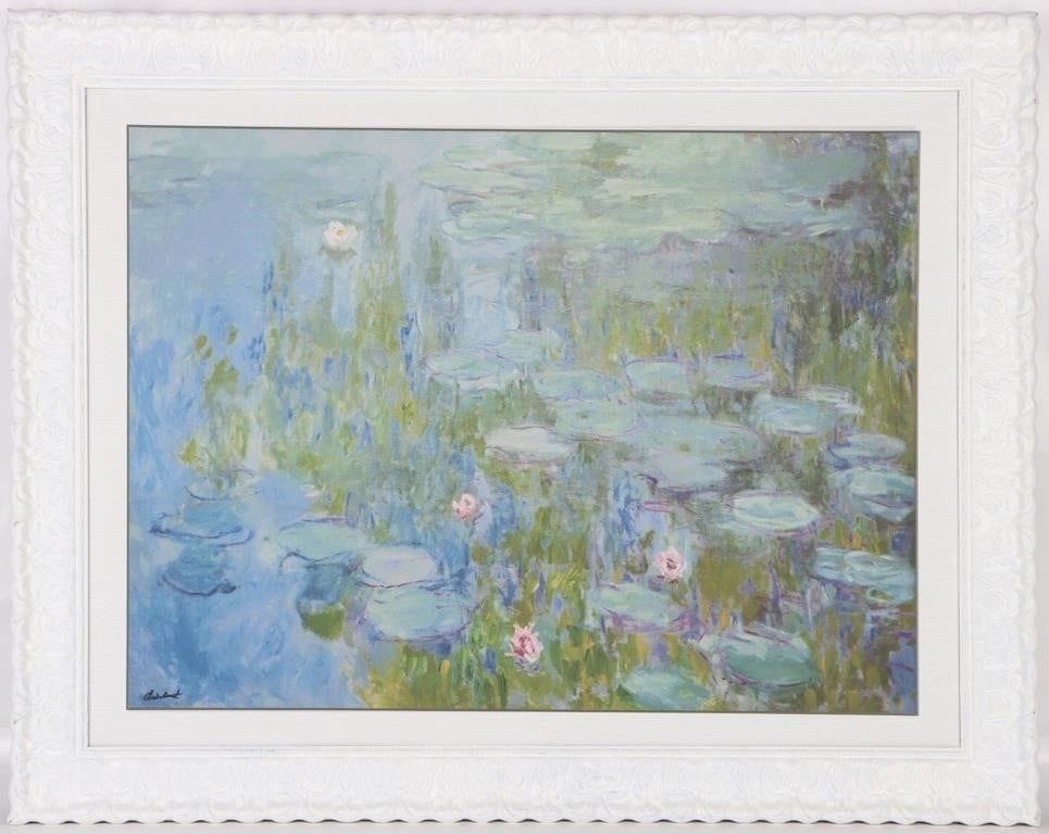 Lot 185233: CLAUDE MONET WATER LILLIES ENHANCED PRINT AFTER