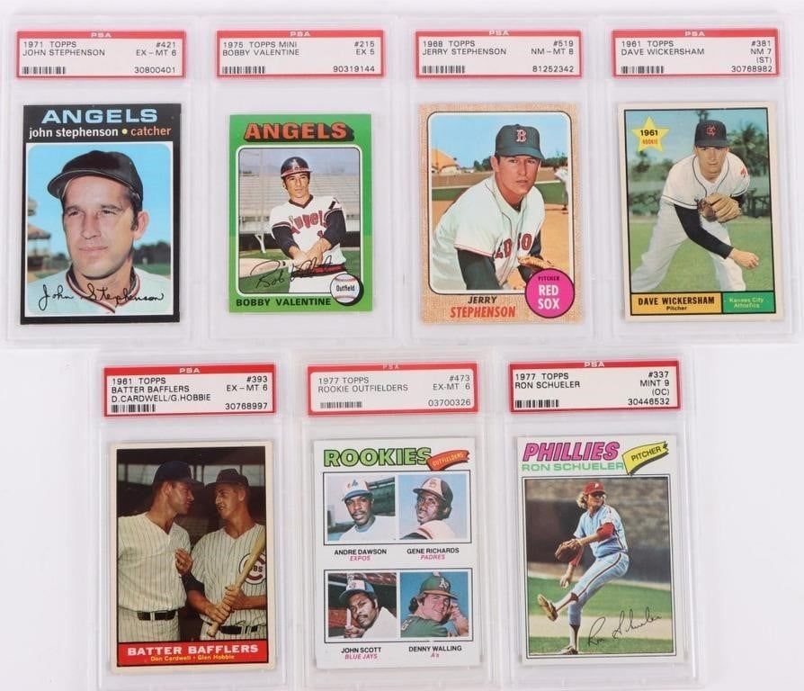 Lot 185301: 1960-1970 TOPPS PSA GRADED BASEBALL CARDS - (7)