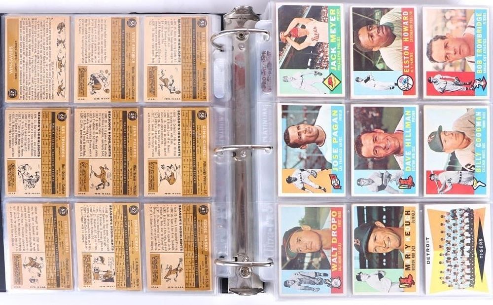 Lot 185311: 1960 TOPPS BASEBALL NEAR COMPLETE SET (554/572)