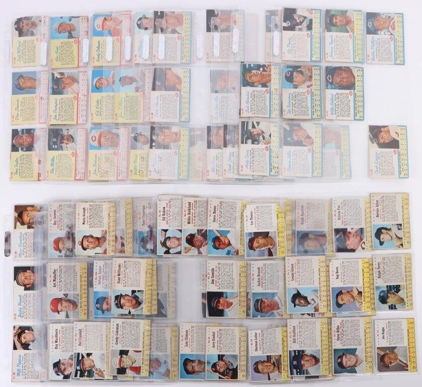 Lot 185316: 1962 & 1963 POST CEREAL BASEBALL PARTIAL SETS