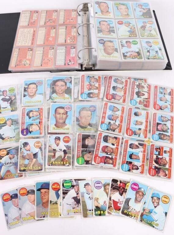 Lot 185319: 1969 TOPPS NEAR COMPLETE BASEBALL SET (644/664)
