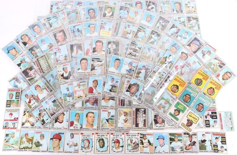 Lot 185321: 1970 TOPPS BASEBALL NEAR COMPLETE SET (673/720)