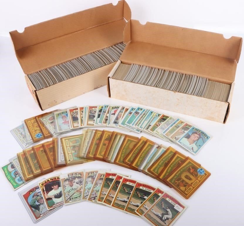 Lot 185323: 1972 TOPPS BASEBALL PARTIAL SET + MORE ~1500 CARDS