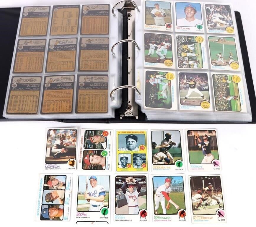 Lot 185328: 1973 TOPPS BASEBALL NEAR COMPLETE SET 631/660