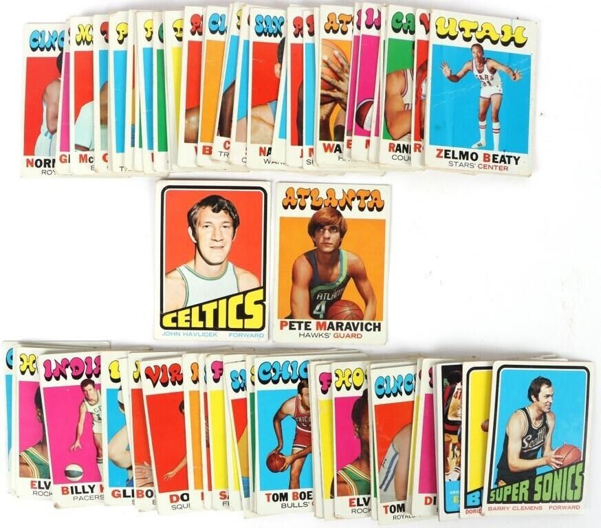Lot 185335: 1971 & 72 TOPPS BASKETBALL COLLECTION - LOT OF 81