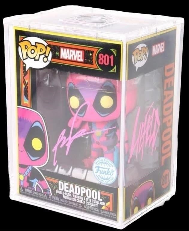 Lot 185363: ROB LIEFELD DOUBLE AUTOGRAPHED DEADPOOL FUNKO POP