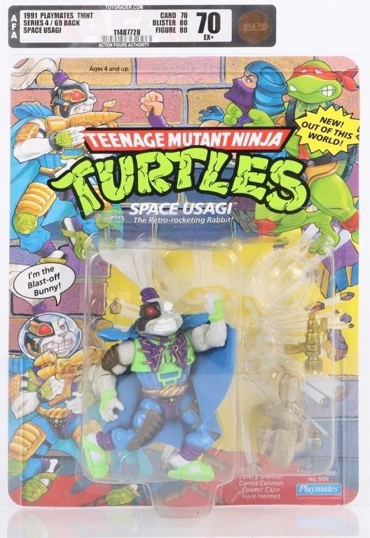Lot 185365: 1991 PLAYMATES TMNT SPACE USAGI AFA 70 EX+