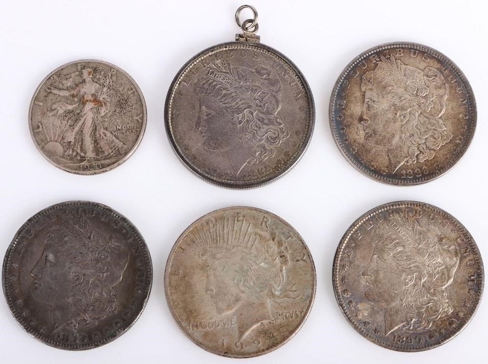 Lot 185370: 90% SILVER COLLECTIBLE US COINS - LOT OF 6