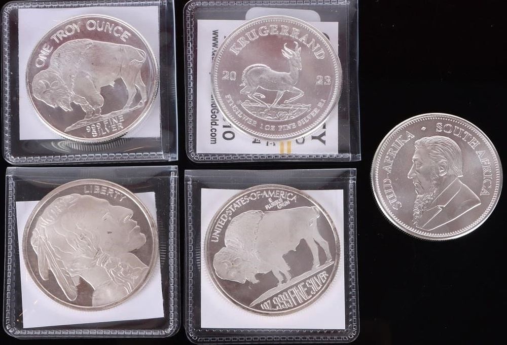 Lot 185382: 1 OZ FINE SILVER BULLION COINS - LOT...