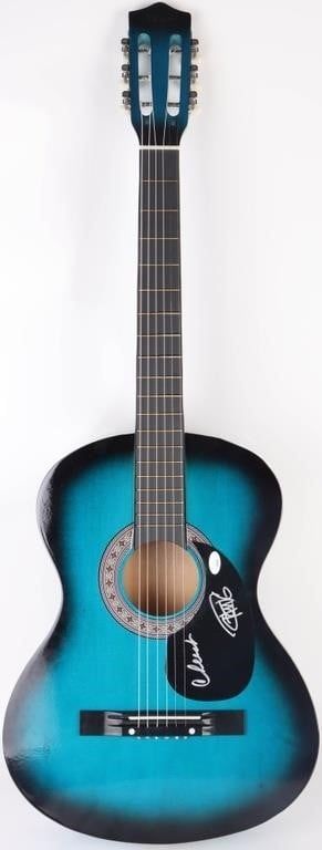 Lot 185391: CHEECH AND CHONG AUTOGRAPHED ZENY GUITAR JSA CERT.