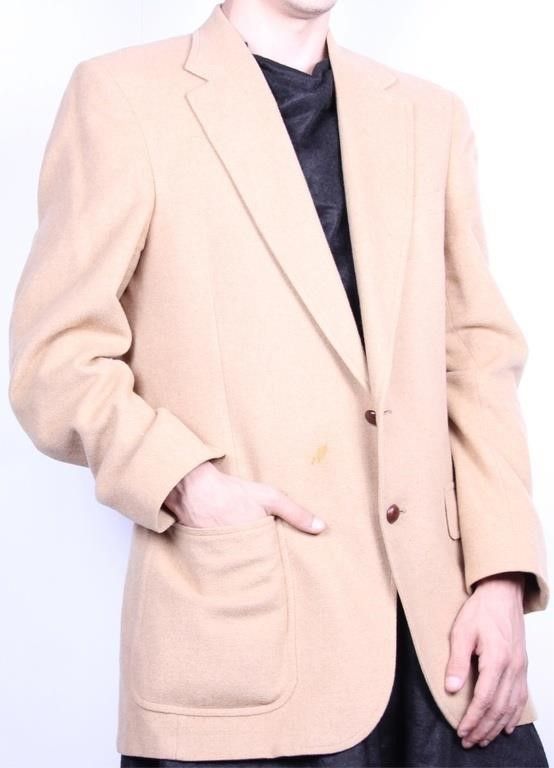 Lot 185407: BASKIN CAMEL HAIR TAN BLAZER