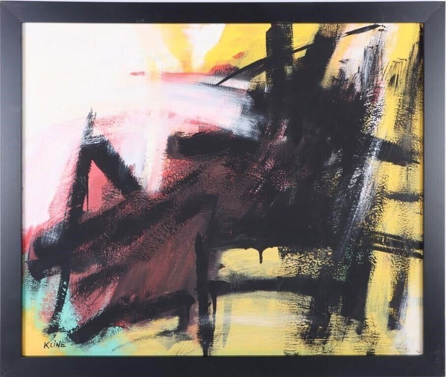 Lot 186319: FRANZ KLINE OIL ON CANVAS MADE IN THE MANNER OF