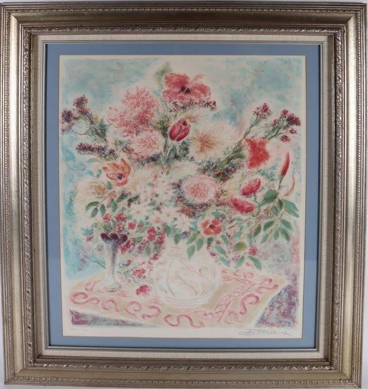 Lot 186322: OIL ON CANVAS DEPICTING BOUQUET ON A CLOTH