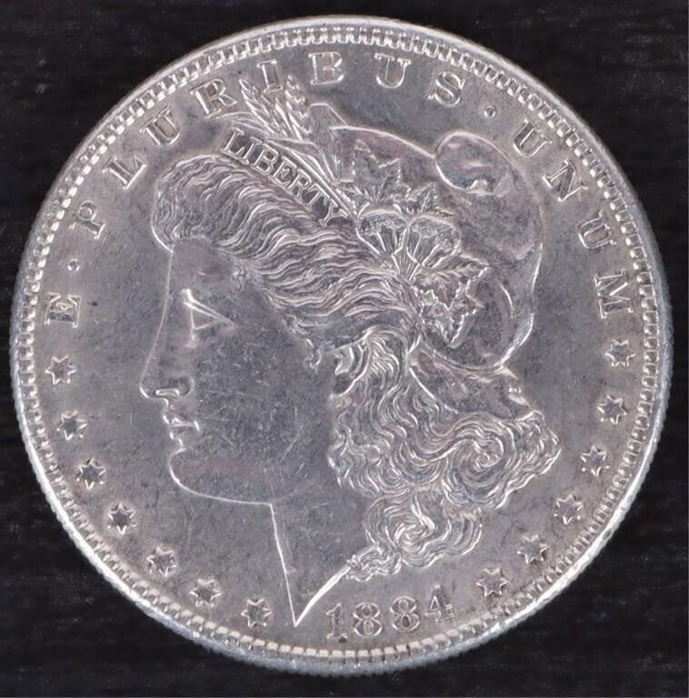 Lot 186344: 1884 MORGAN SILVER DOLLAR - BRILLIANT - 90% SILVER
