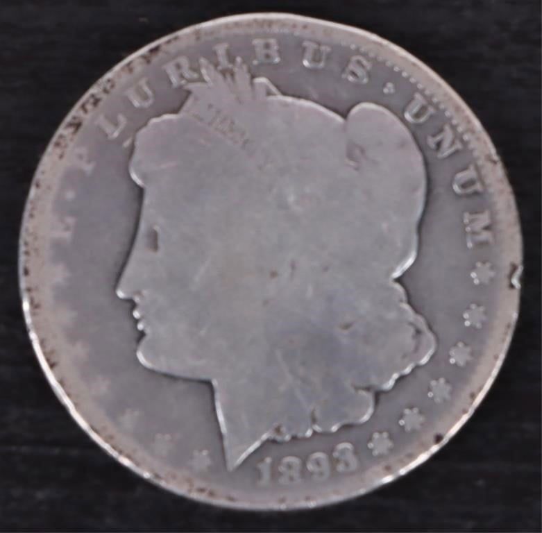 Lot 186346: 1893 CARSON CITY MORGAN SILVER DOLLAR