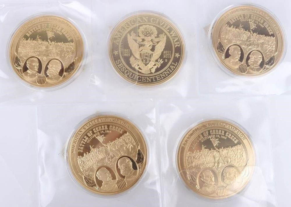 Lot 186397: 2014 SHERIDAN'S VALLEY CAMPAIGN JUMBO COINS - (5)